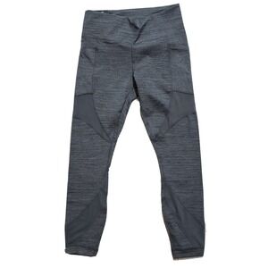 Member's Mark Womens Mesh Hi Rise Compression Ankle Legging Charcoal Heather 'S'